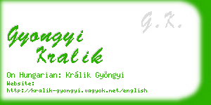 gyongyi kralik business card