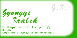 gyongyi kralik business card